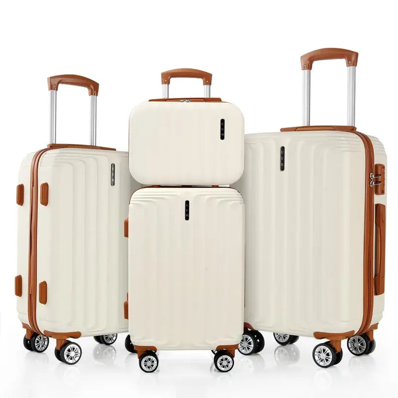 Large Capacity Multi-Piece Luggage Set, Scratch-Resistant Hard Shell Suitcase with TSA Lock for Outdoor Travel