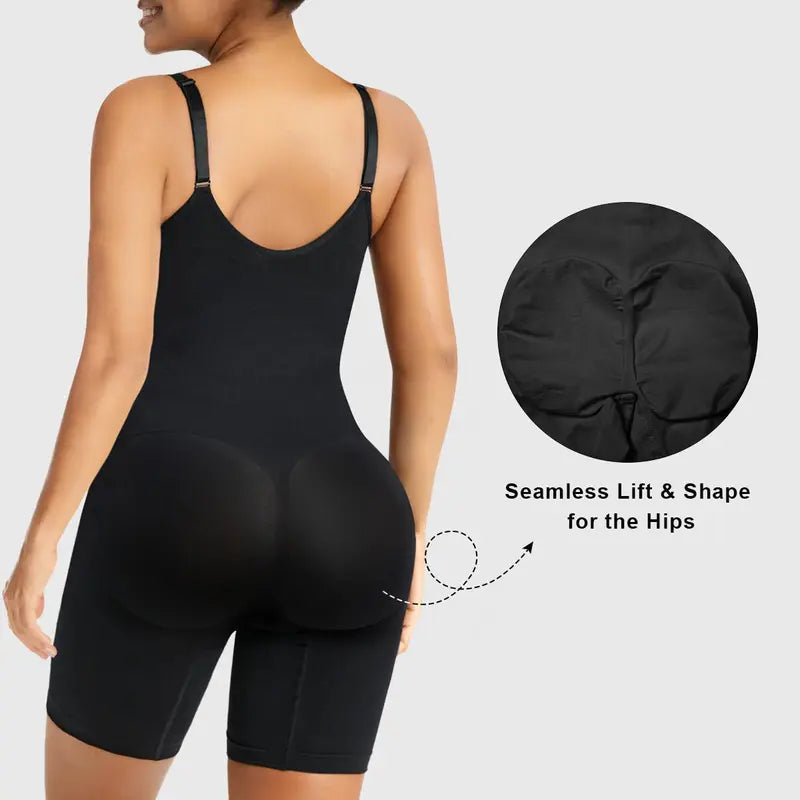 Soft Stretch Women Body Shaper Zip Up Tummy Control Daily Wear Shapewear