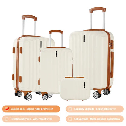 Large Capacity Multi-Piece Luggage Set, Scratch-Resistant Hard Shell Suitcase with TSA Lock for Outdoor Travel
