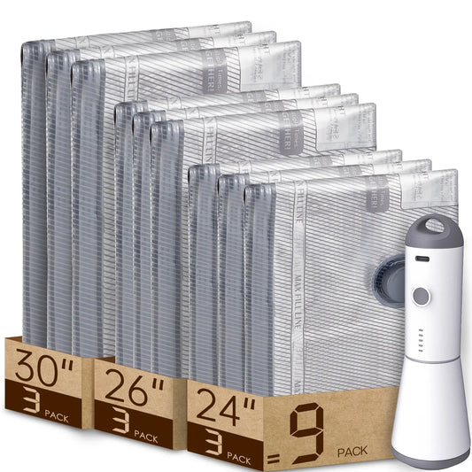 Carry-on Vacuum Compression Bags Set with Wireless Pump, 15 PCS