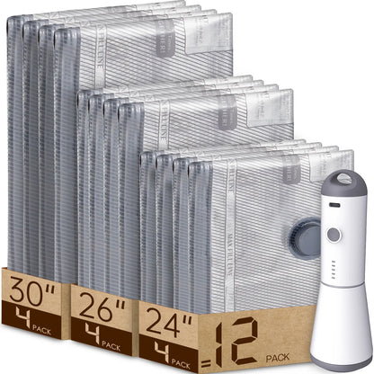 Carry-on Vacuum Compression Bags Set with Wireless Pump, 15 PCS